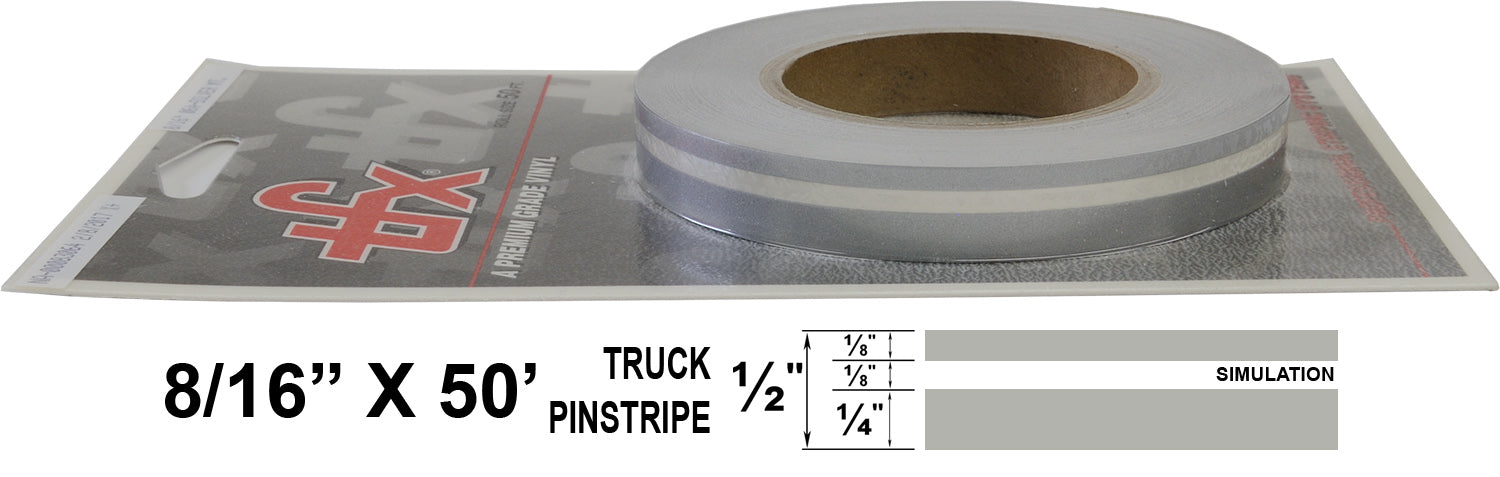 1/12 & 1/6 PIN STRIPE Car Model Truck Twin Line TAPE Vinyl Sticker SILVER GRAY - Foto 3