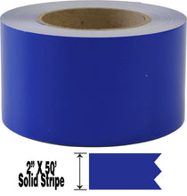 2" x 50' Two Inch Roll of Solid Premium Accent Stripe in many colors