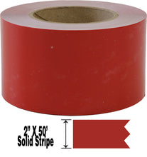 2" x 50' Two Inch Roll of Solid Premium Accent Stripe in many colors