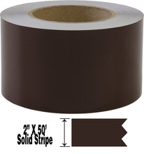 2" x 50' Two Inch Roll of Solid Premium Accent Stripe in many colors