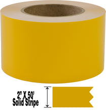 2" x 50' Two Inch Roll of Solid Premium Accent Stripe in many colors