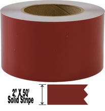 2" x 50' Two Inch Roll of Solid Premium Accent Stripe in many colors