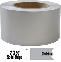 2" x 50' Two Inch Roll of Solid Premium Accent Stripe in many colors