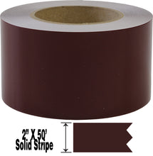 2" x 50' Two Inch Roll of Solid Premium Accent Stripe in many colors