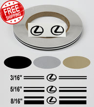 Stripe Kits for Lexus avail in 3 colors and 3 stripe configurations