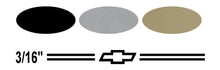 Stripe Kits for Chevy Bowties avail in 3 colors and 3 stripe configurations