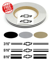 Stripe Kits for Chevy Bowties avail in 3 colors and 3 stripe configurations
