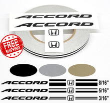 Stripe Kits for Honda Accord avail in 3 colors and 3 stripe configurations