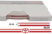 Large Toyota Stripe Kit w/ 5/16" X 150' roll - 6 Toyota logos avail in many colors