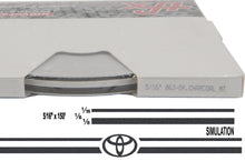 Large Toyota Stripe Kit w/ 5/16" X 150' roll - 6 Toyota logos avail in many colors