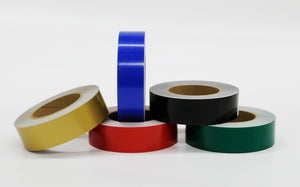 1" x 50' One Inch Roll of Solid Premium Accent Stripe in many colors