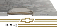 Large Chev Bowtie Stripe Kit w/ 3/16" X150' roll - 6 Chev Bowtie logos avail in many colors