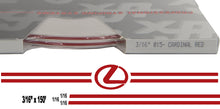 Large Lexus  Stripe Kit w/ 3/16" X150' roll - 6 Lexus logos avail in many colors