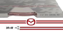 Large Mazda Stripe Kit w/ 3/16" X150' roll - 6 Mazda logos avail in many colors