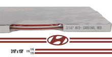 Large Hyundai Stripe Kit w/ 3/16" X150' roll - 6 Hyundai logos avail in many colors