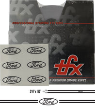 Large Ford Stripe Kit w/ 3/16" X150' roll - 6 Ford logos avail in many colors