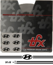 Large Hyundai Stripe Kit w/ 3/16" X150' roll - 6 Hyundai logos avail in many colors