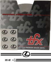 Large Lexus  Stripe Kit w/ 3/16" X150' roll - 6 Lexus logos avail in many colors