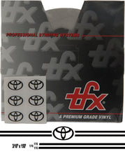 Large Toyota Stripe Kit w/ 3/16" X150' roll - 6 Toyota logos avail in many colors