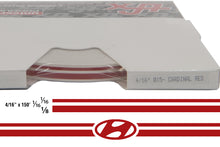 Large Hyundai Stripe Kit w/ 4/16" X 150' roll - 6 Hyundai logos avail in many colors