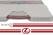 Large Lexus Stripe Kit w/ 4/16" X 150' roll - 6 Lexus logos avail in many colors
