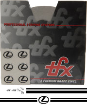 Large Lexus Stripe Kit w/ 4/16" X 150' roll - 6 Lexus logos avail in many colors