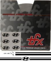 Large Hyundai Stripe Kit w/ 4/16" X 150' roll - 6 Hyundai logos avail in many colors