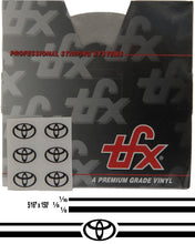 Large Toyota Stripe Kit w/ 5/16" X 150' roll - 6 Toyota logos avail in many colors