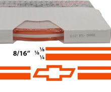 Large Chevy Truck Stripe Kit w/ 8/16" X150' roll - 6 Bowtie logos avail in many colors