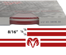 Large Dodge Truck Stripe Kit w/ 8/16" X150' roll - 6 RamHead logos avail in many colors