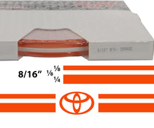 Large Toyota Truck Stripe Kit w/ 8/16" X150' roll - 6 Toyota logos avail in many colors