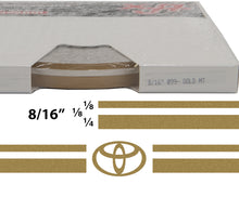 Large Toyota Truck Stripe Kit w/ 8/16" X150' roll - 6 Toyota logos avail in many colors