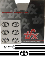 Large Toyota Truck Stripe Kit w/ 8/16" X150' roll - 6 Toyota logos avail in many colors