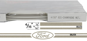 Large FORD Stripe Kit - 150' roll X 4/16" plus 6 FORD ovals avail in many colors