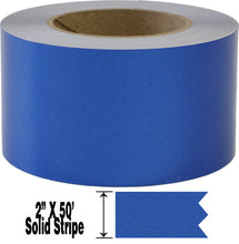 2" x 50' Two Inch Roll of Solid Premium Accent Stripe in many colors