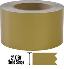 2" x 50' Two Inch Roll of Solid Premium Accent Stripe in many colors